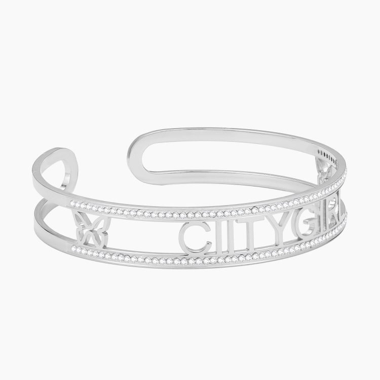 Silver Color Plated Custom Made High Quality Personalized Name Bangle Jewelry For Women Best Jewelry For Women's Casual Outfits Stainless Steel Jewelry For Casual Outfits