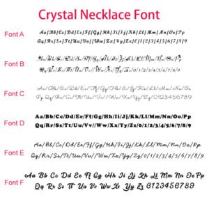 personalized flower name necklace font styles