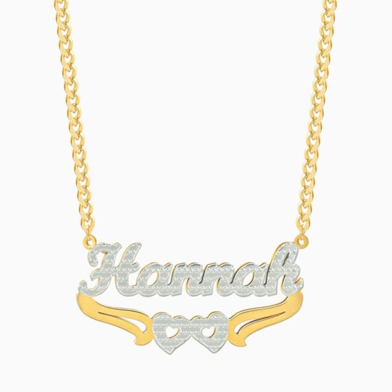 Hearts Custom Name Necklace
