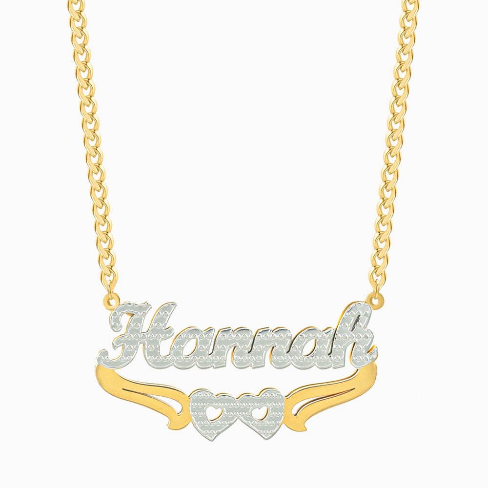 Hearts Custom Name Necklace