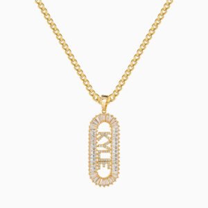 Bling Capsule Name Necklace