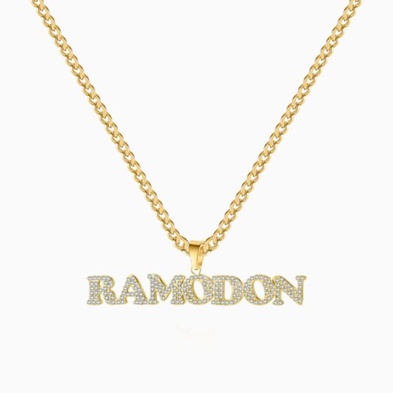 Iced Out Crystal Name Necklace