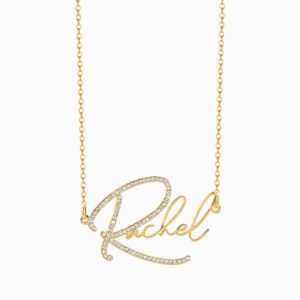 Crystal Signature Name Necklace