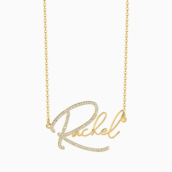 Crystal Signature Name Necklace
