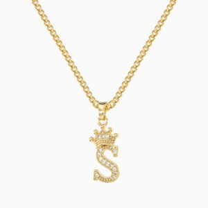 Crown Letter Necklace