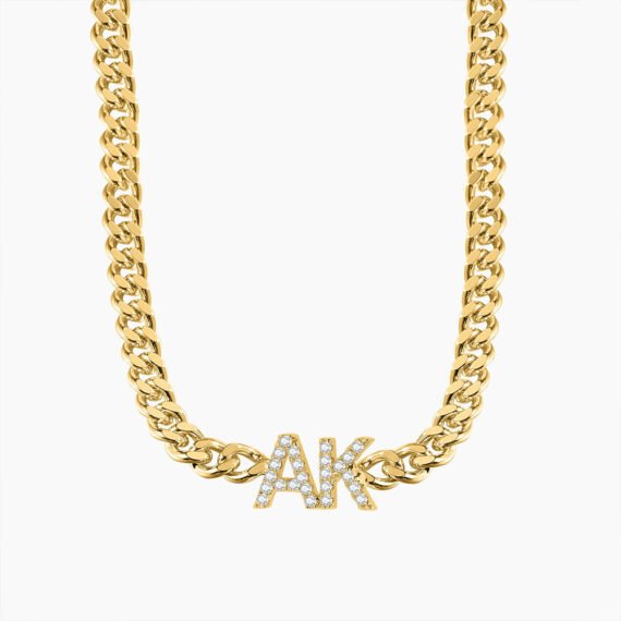 custom design initial choker name necklace for women