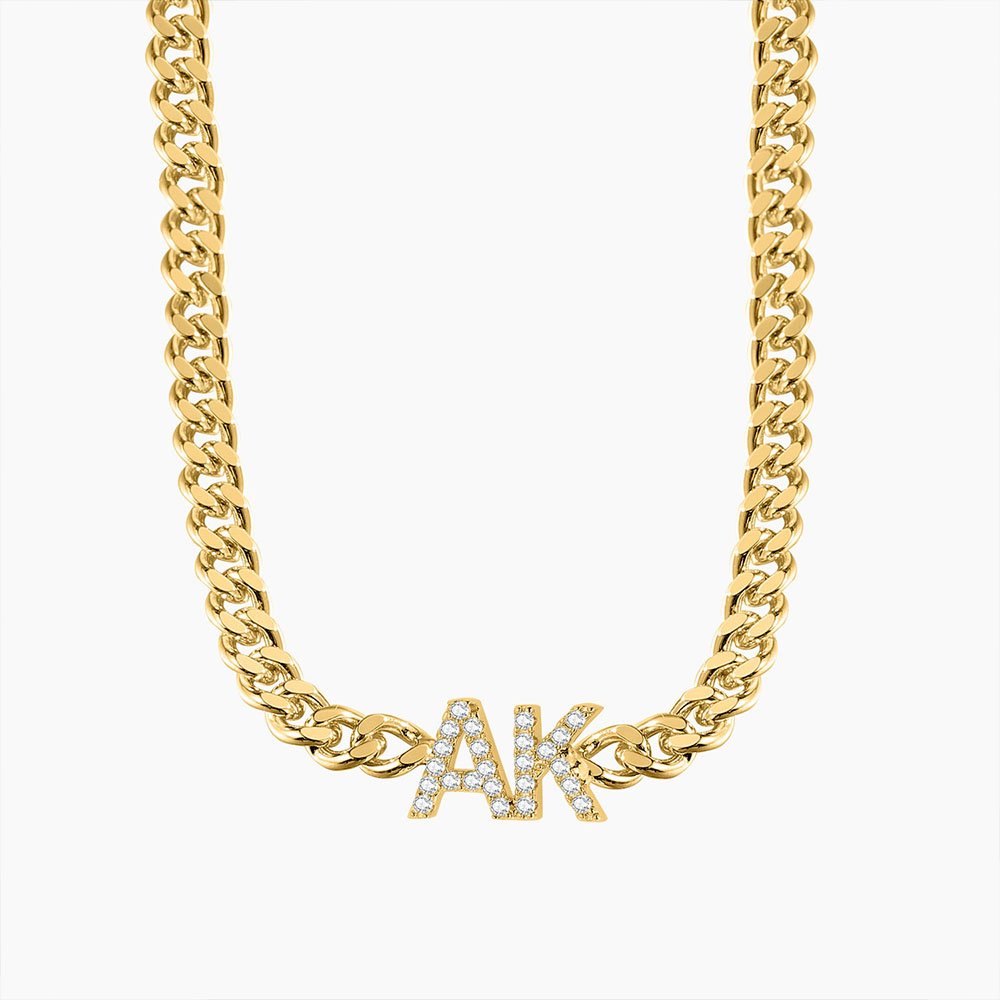 custom design initial choker name necklace for women