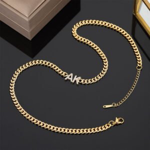custom design name necklace for women with initial