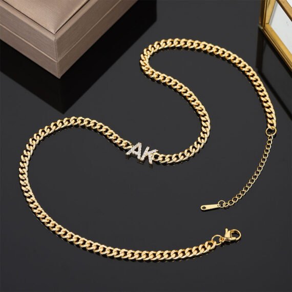 custom design name necklace for women with initial