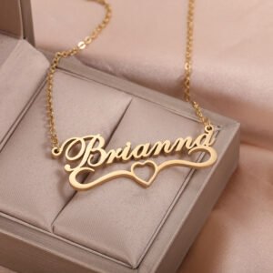 custom heart name necklace personalized