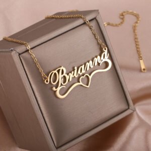 personalized bottom heart custom name necklace pendant