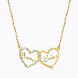 Couple Heart Name Necklace
