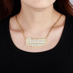 women pendant custom name heart necklace