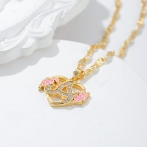 initial custom letter necklace design for women