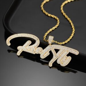 personalized crystal signature handwritten name custom design bling name necklace personalized