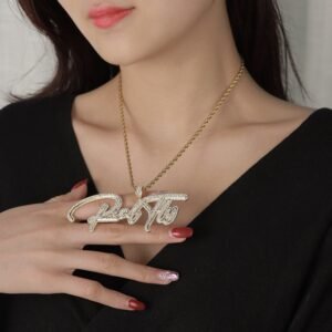 personalized custom name signature logo cursive handwriting name necklace