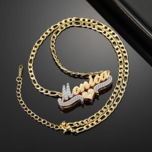 bling love heart custom name necklace design
