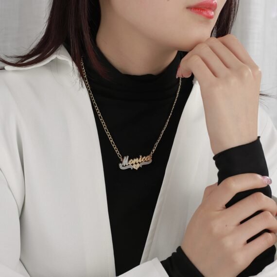 customized bling iced out sparkling custom name necklace