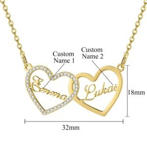 personalized couple name necklace