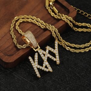 personalized iced out hip hop jewelry name necklace design for unisex