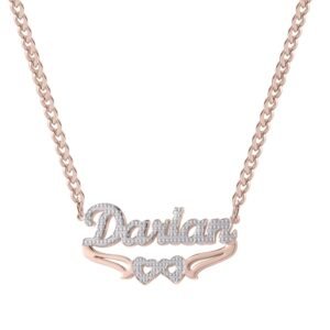 custom heart name necklace