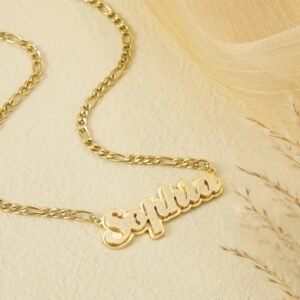 custom name personalized double pendant necklace