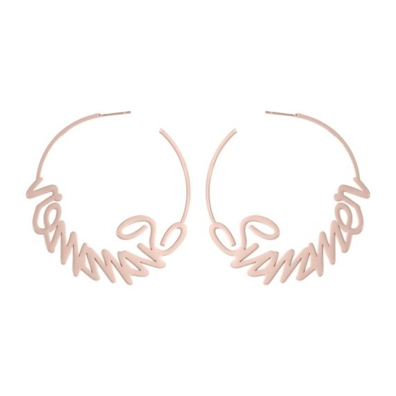 custom nameplate hoop earrings