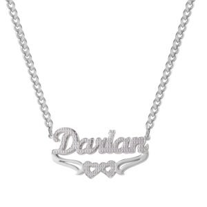 hearts name necklace