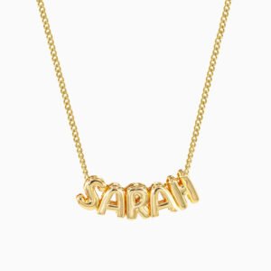 Bubble Letters Name Necklace