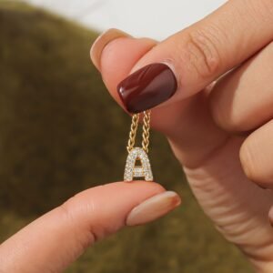 Crystal Bubble Letters Necklace Bubble Letter Necklace Bubble Name Necklace Crystal Personalized Necklace