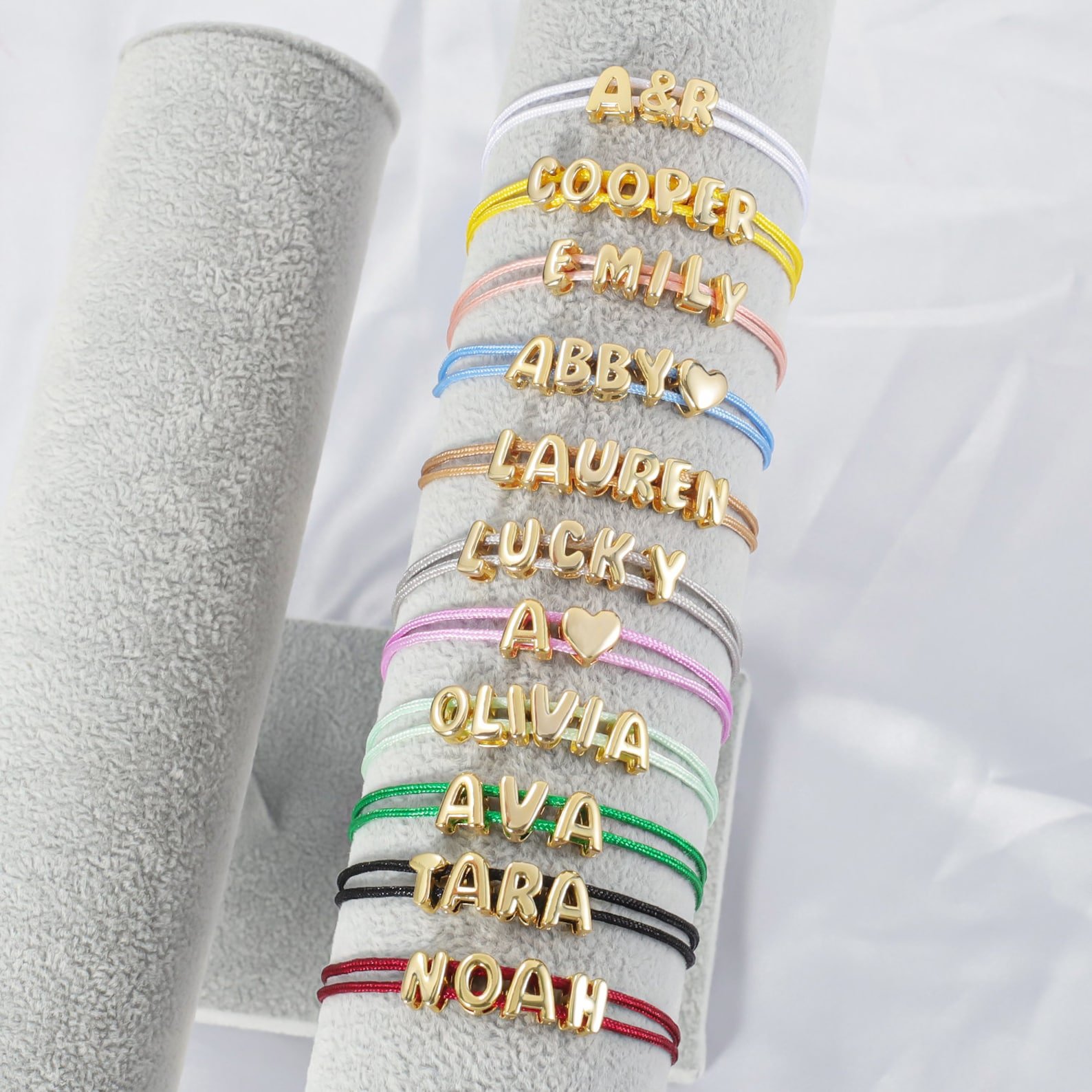 3D Bubble Letter Bubble Letters Bubble Name Balloon Letters Bracelets Available in Multiple Colors
