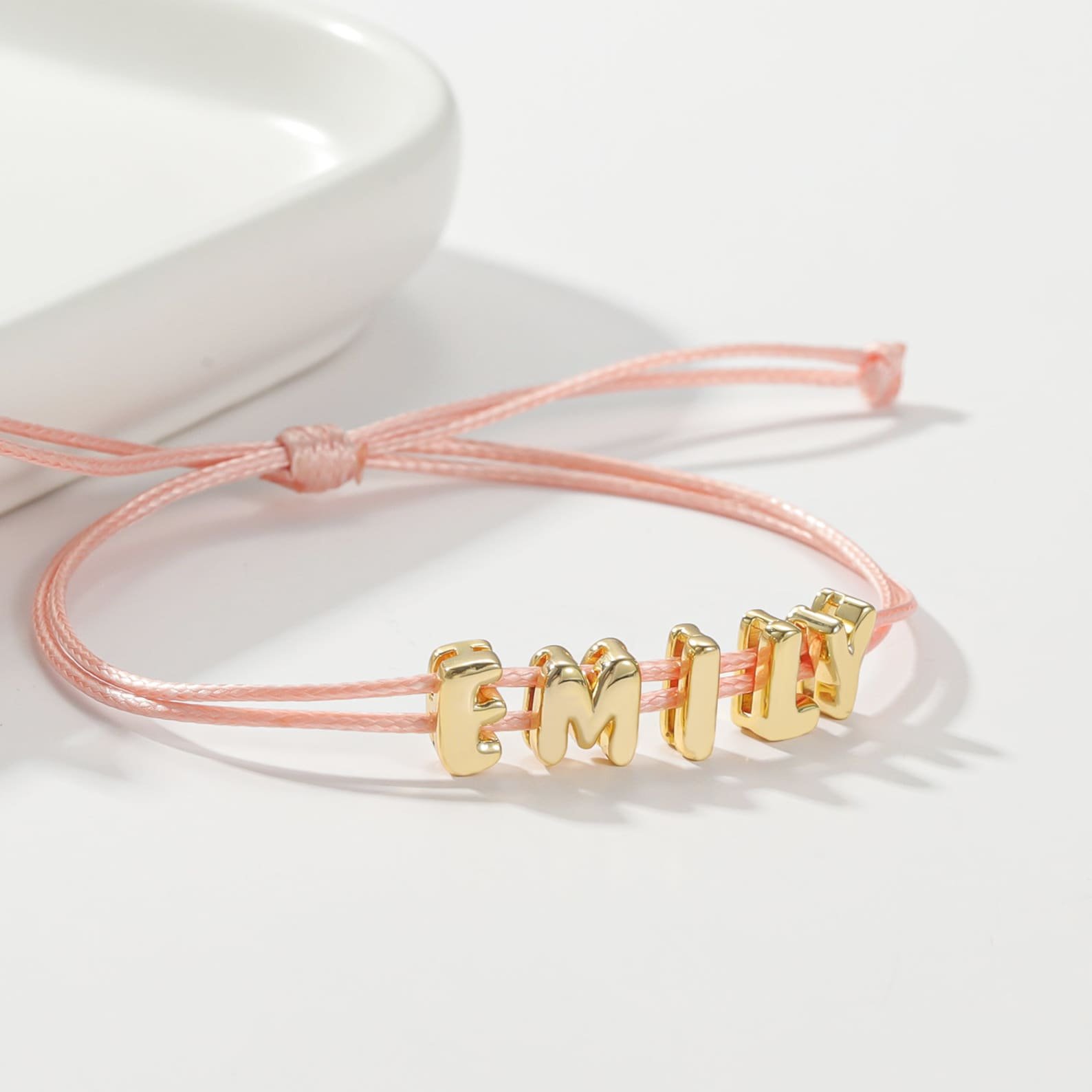 3D bubble letters bracelet bubble name bracelet bubble balloon letters
