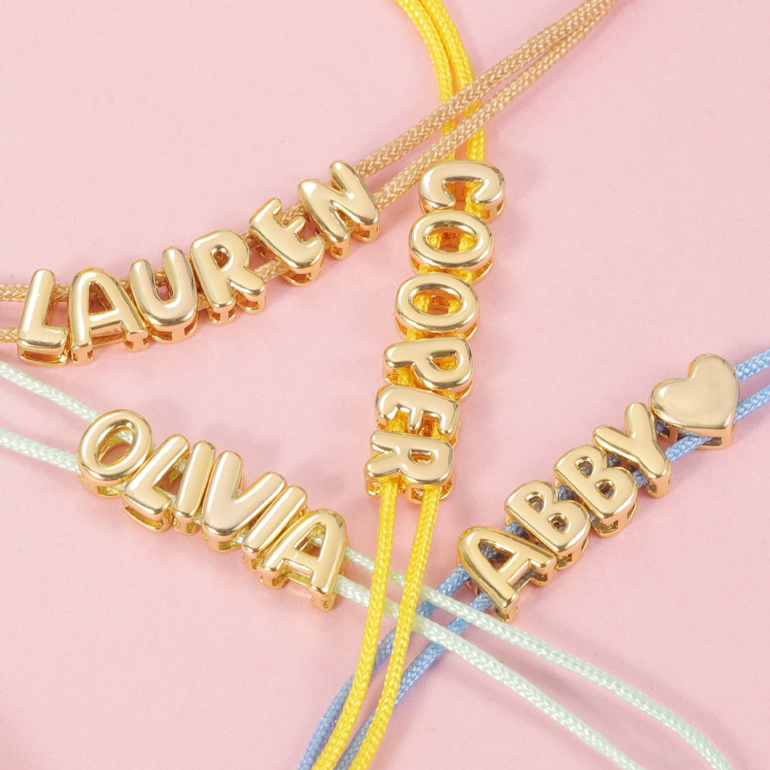 Custom 3D Bubble Letters Bubble Name Bracelet Design for Women