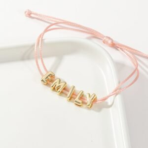 Personalized Custom Bubble Letters Bubble Name Bracelet