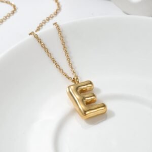Personalized 3D Letter Necklace, Custom Bubble 3D Initial Charm, 3D Letter Necklace, Bubble Name Necklace, Personalized Jewelry, Gift For Her 6