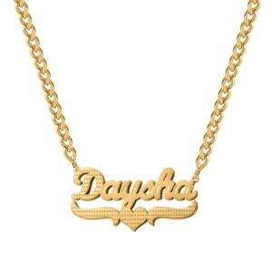 Textured Heart Name Necklace 6