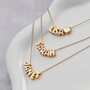 Bubble Letter Name Necklace 1