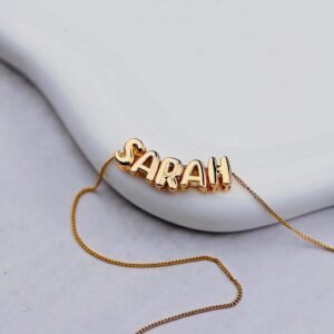 Bubble Letter Name Necklace 4