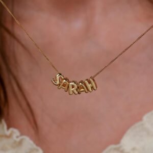 Bubble Letter Name Necklace 6