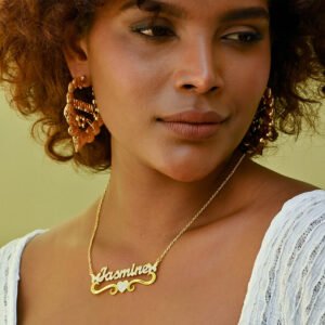 Sparkling Butterfly Heart Name Necklace with Custom Personalized Name for Women Birthday Gift 4